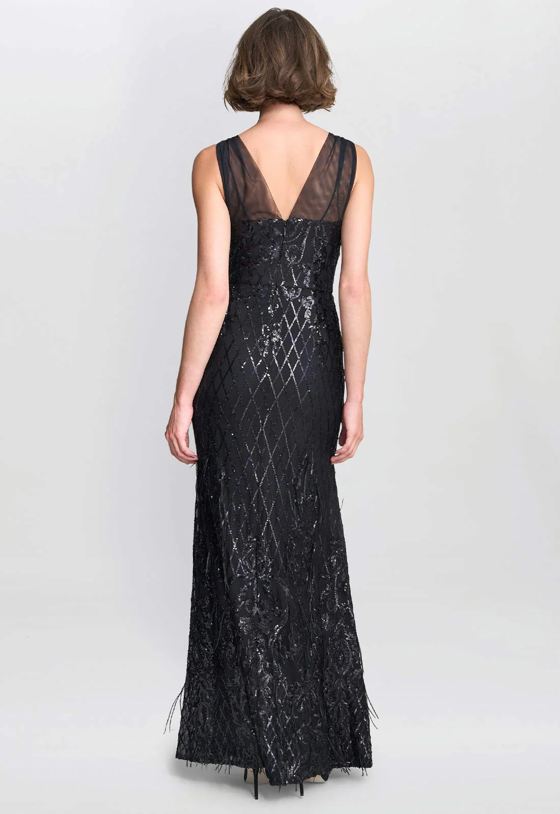 Gina Bacconi Black Tamsin Sleeveless Sequin Maxi Dress - Image 7
