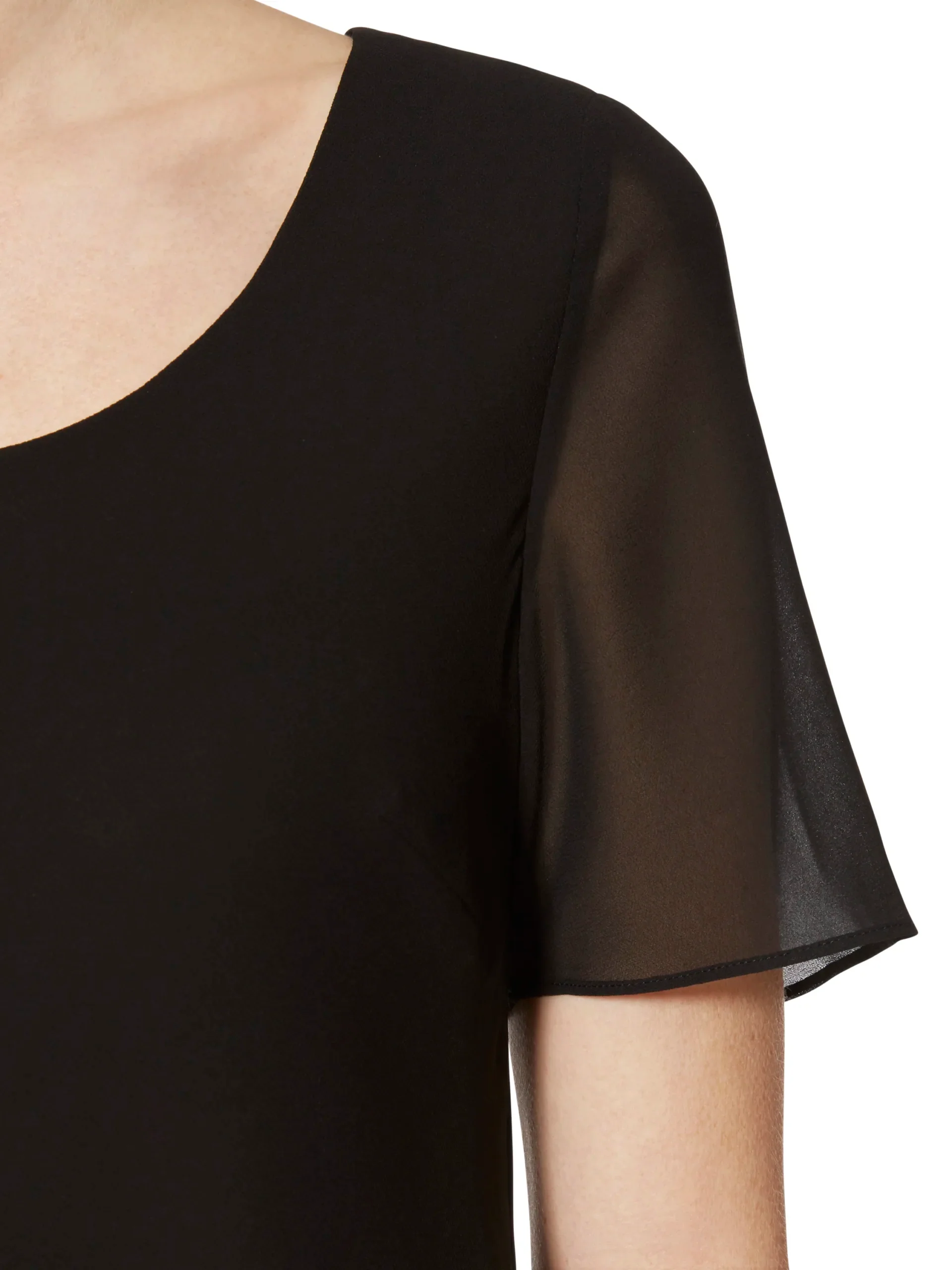 Gina Bacconi Black Triple Layer Chiffon Top - Image 5