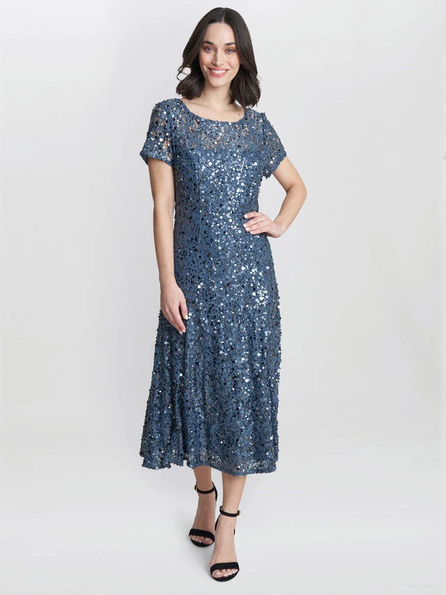 Gina Bacconi Blue Andrea A-Line Dress - Image 2
