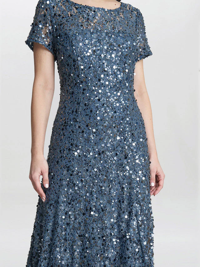 Gina Bacconi Blue Andrea A-Line Dress - Image 3