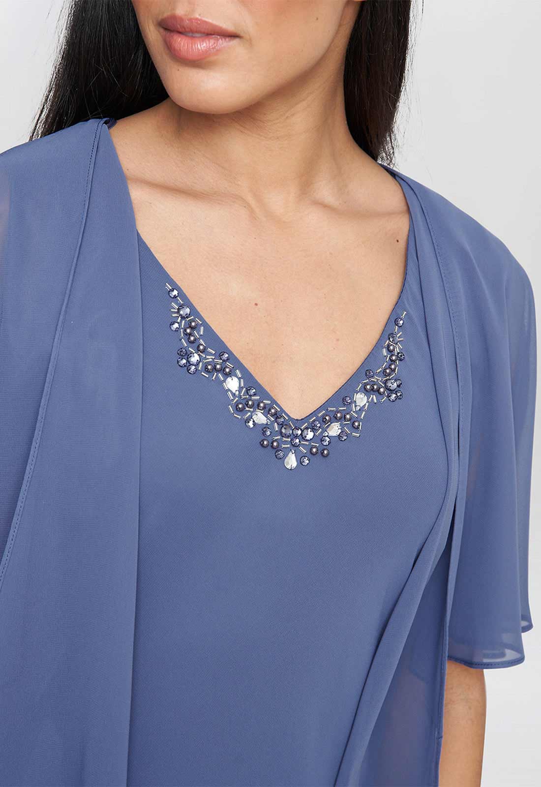 Gina Bacconi Blue Cheryl Dress and Jacket - Image 3