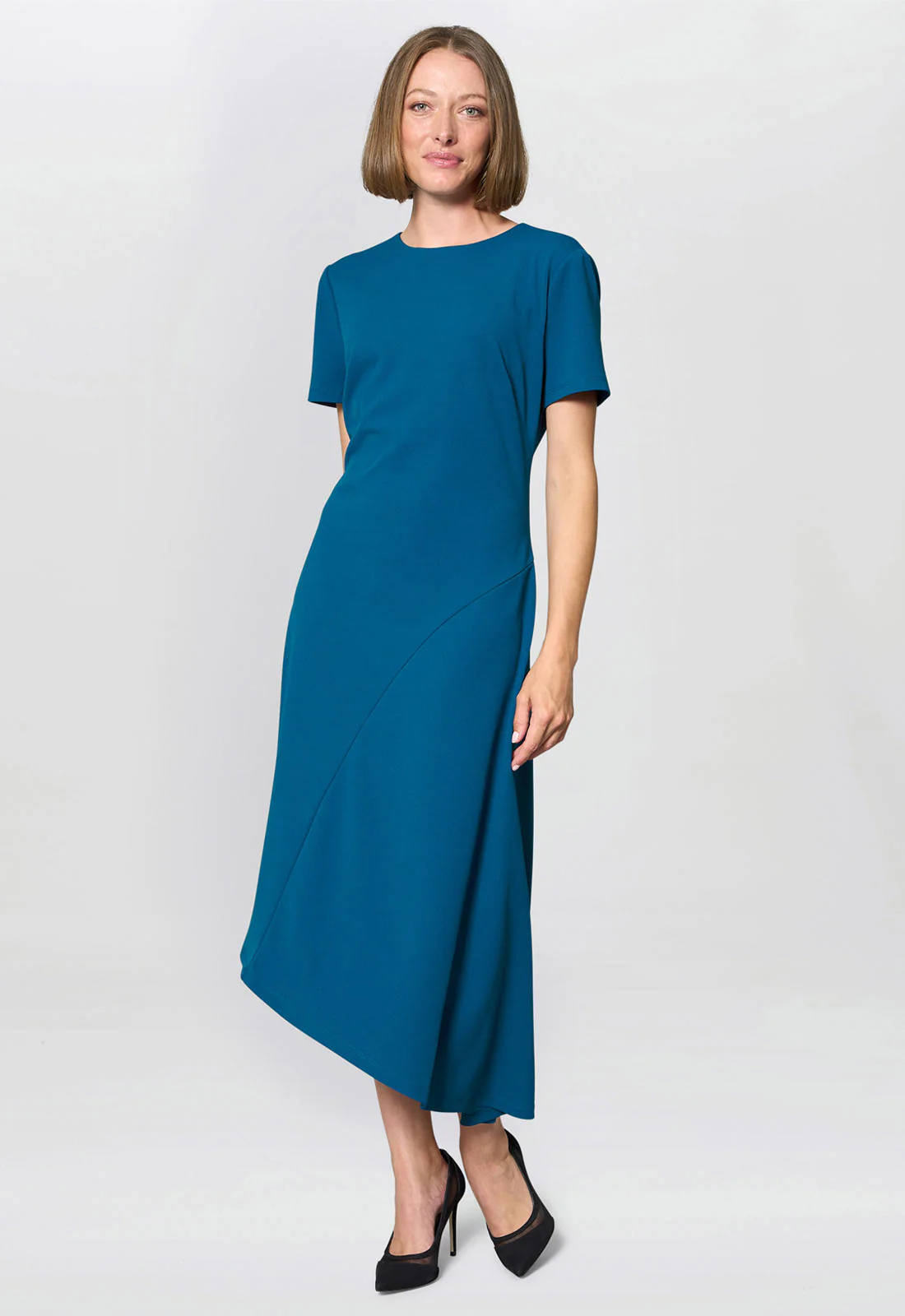 Gina Bacconi Blue Elma Fit And Flare Midi Dress