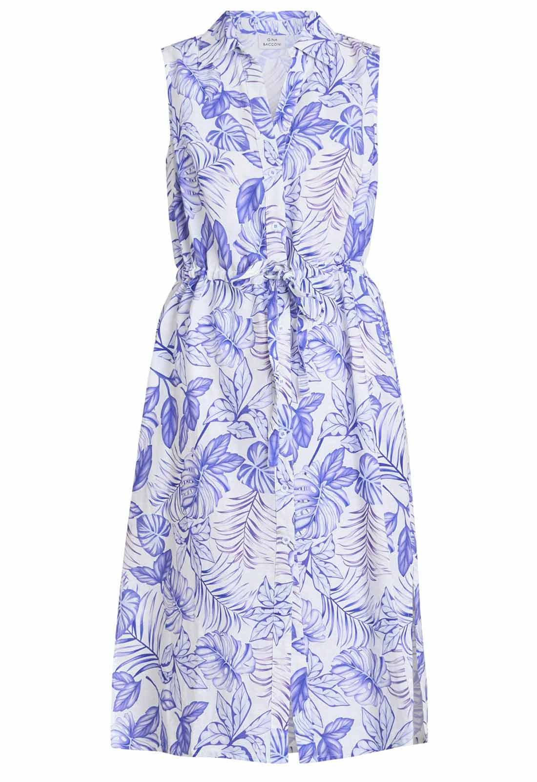 Gina Bacconi Blue Floral Adalynn Shirt Dress - Image 5