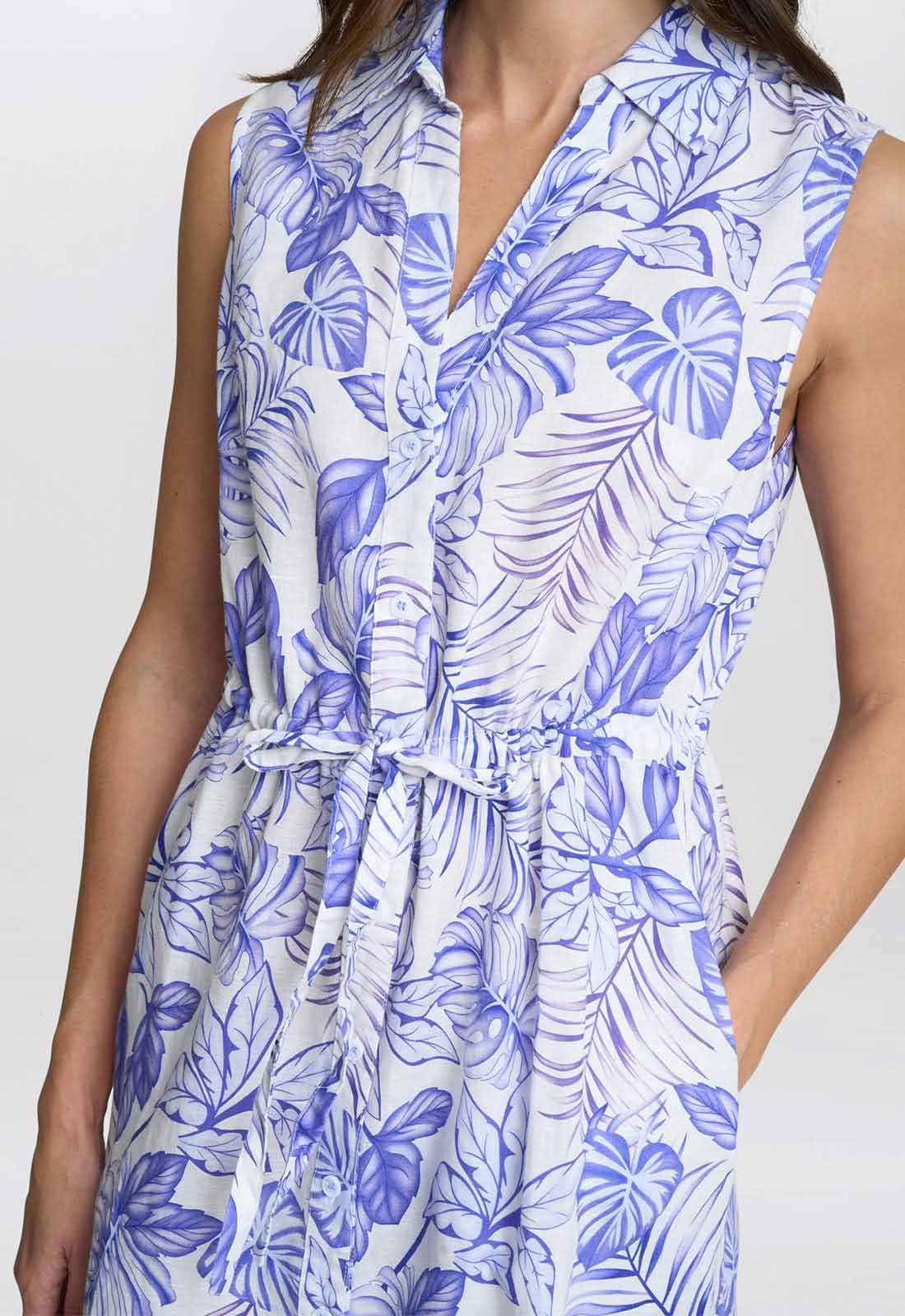 Gina Bacconi Blue Floral Adalynn Shirt Dress - Image 6