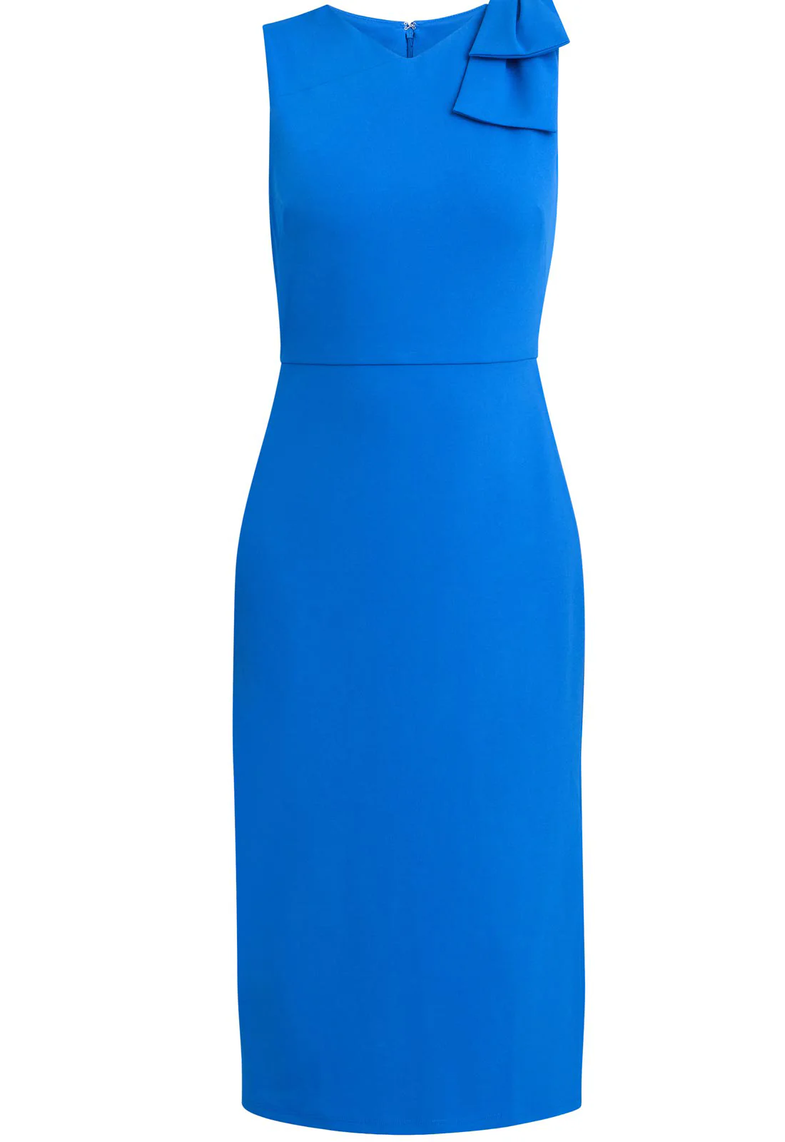 Gina Bacconi Blue Maddie One-Shoulder Ruffle Midi Dress - Image 4