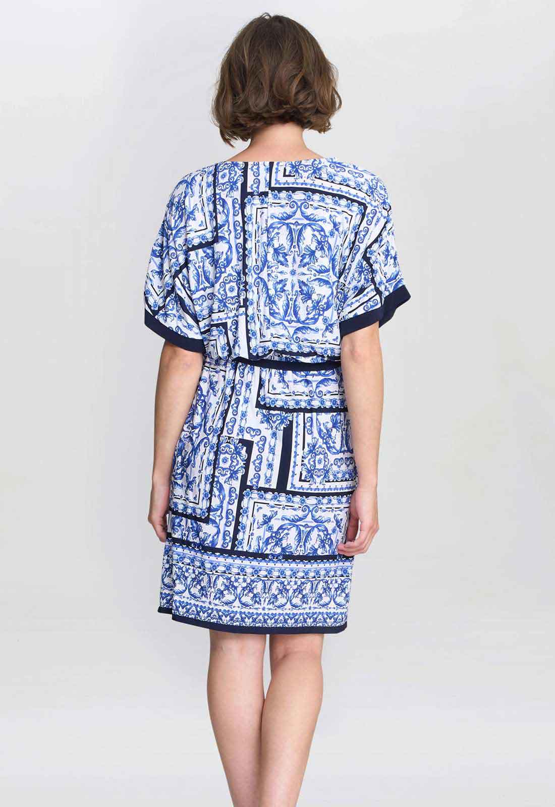 Gina Bacconi BLUE Tisha Belted Shift Dress - Image 3