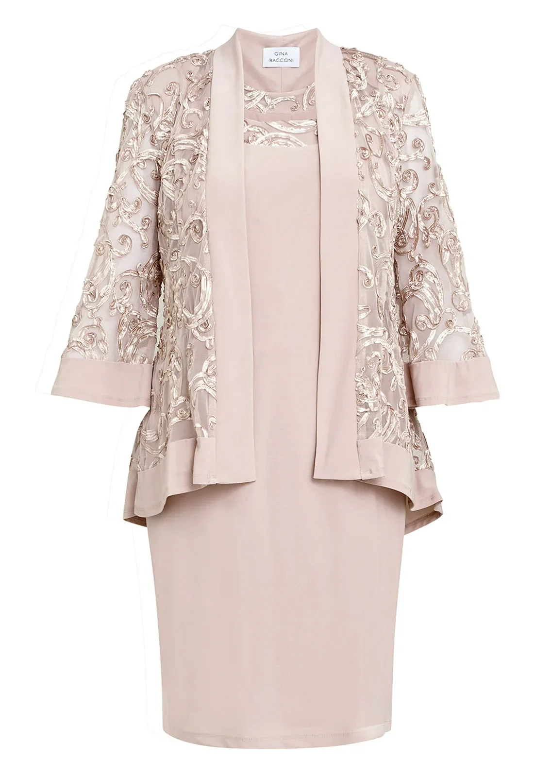 Gina Bacconi Blush Beverley Dress and Jacket - Image 3