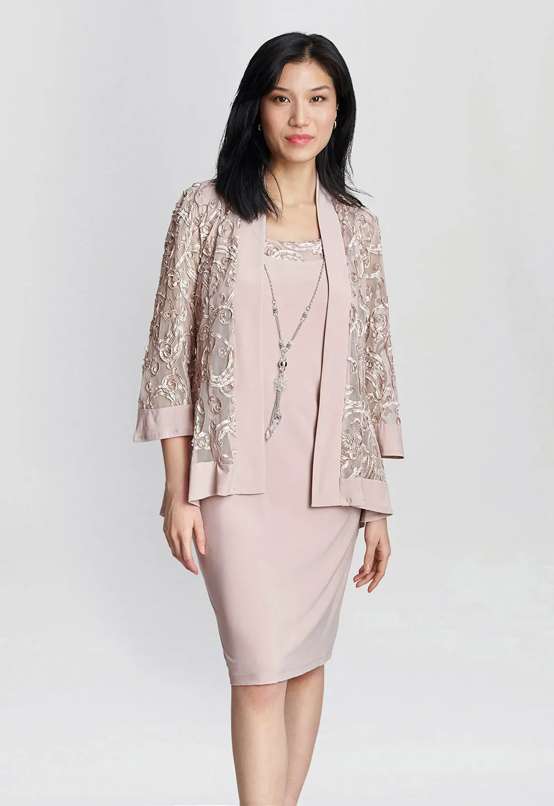 Gina Bacconi Blush Beverley Dress and Jacket - Image 5