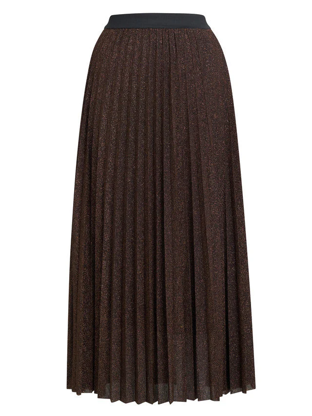 Gina Bacconi Brown Ismay Metallic Skirt - Image 3