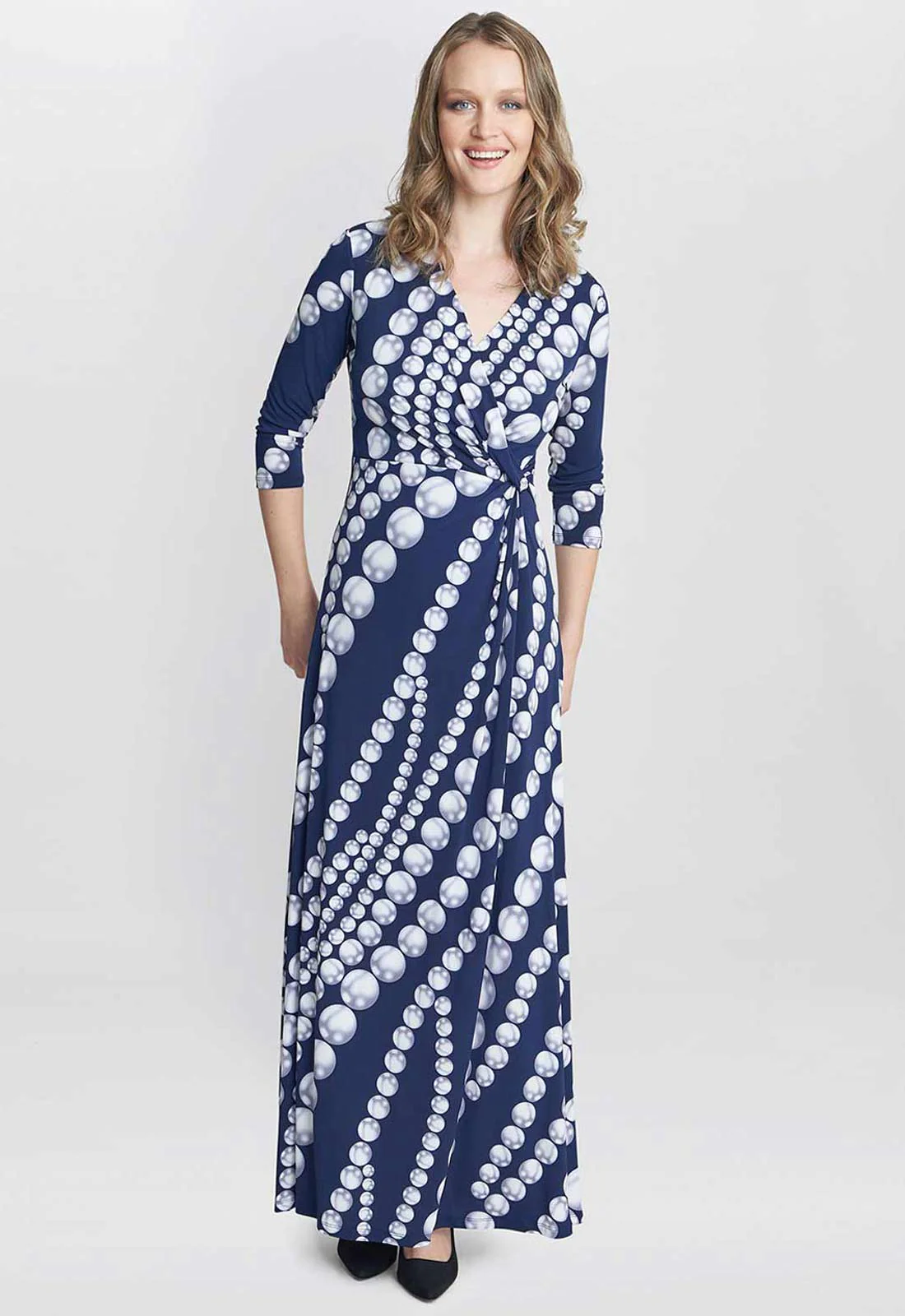 Gina Bacconi Carly Jersey Wrap Maxi Dress - Image 3