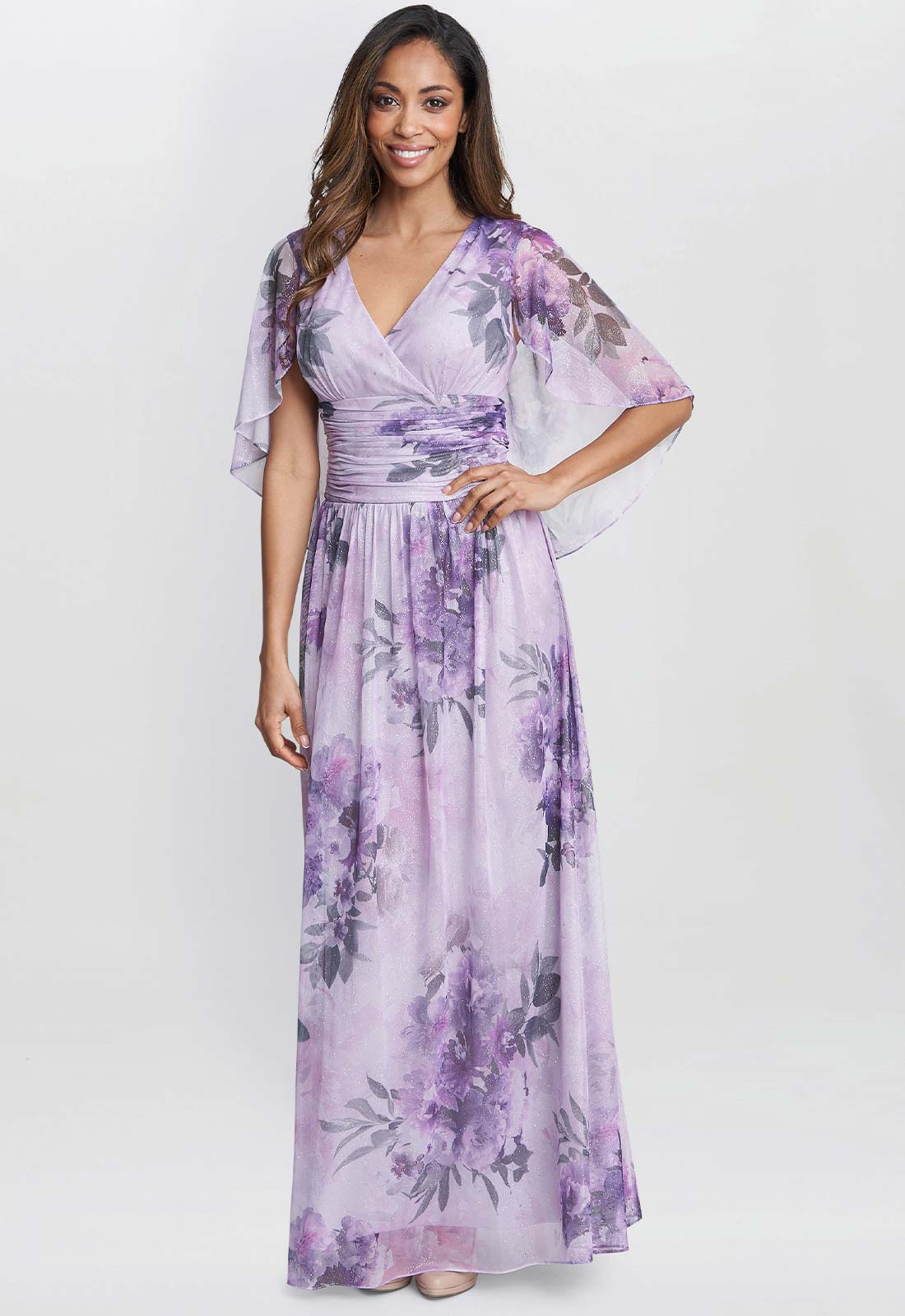 Gina Bacconi Pink Caroline Print Maxi Dress - Image 2