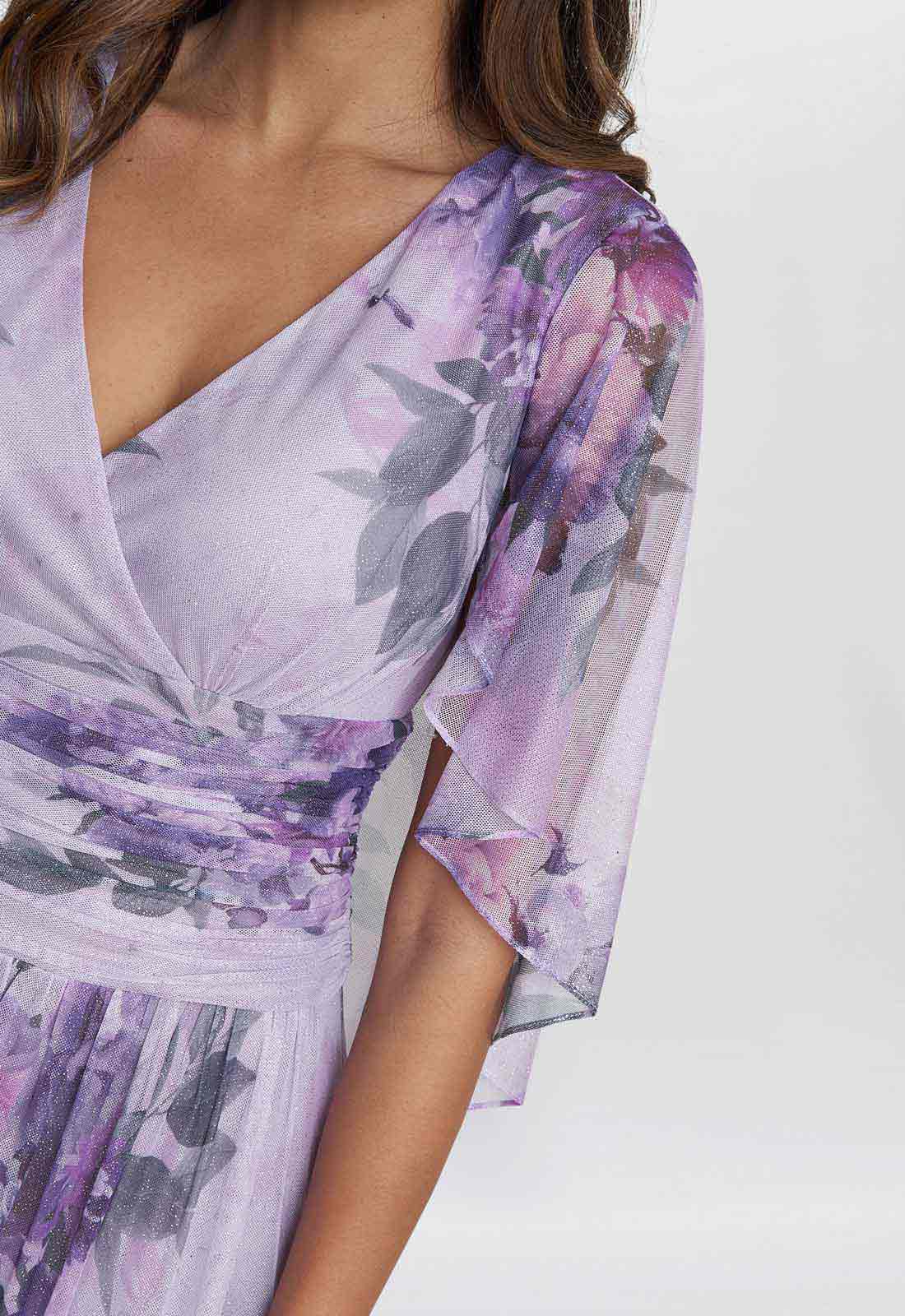 Gina Bacconi Pink Caroline Print Maxi Dress - Image 5