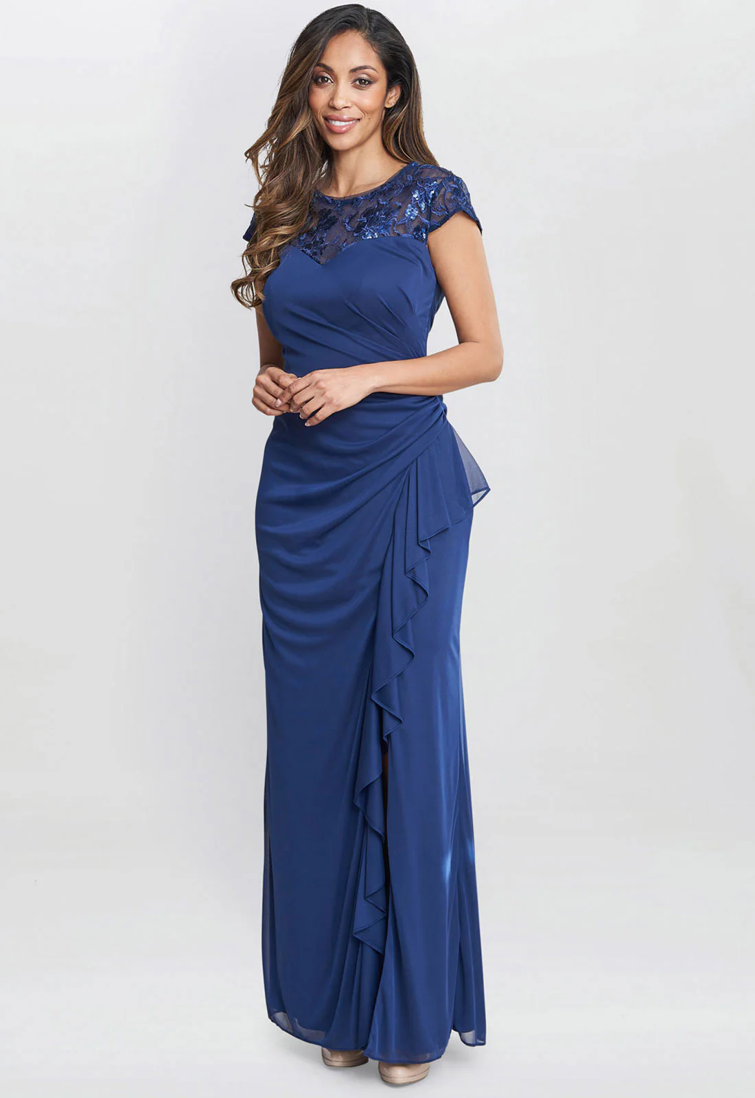 Gina Bacconi Blue Cecilia Maxi Dress - Image 3