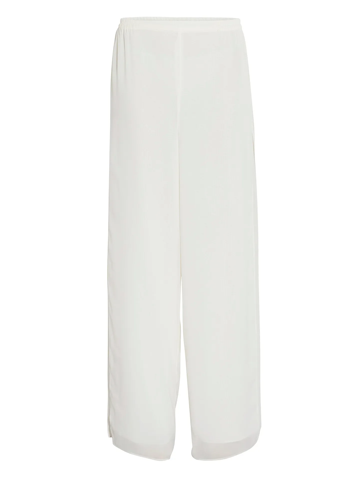 Gina Bacconi Chalk White Chiffon Layered Trouser With Slits - Image 2