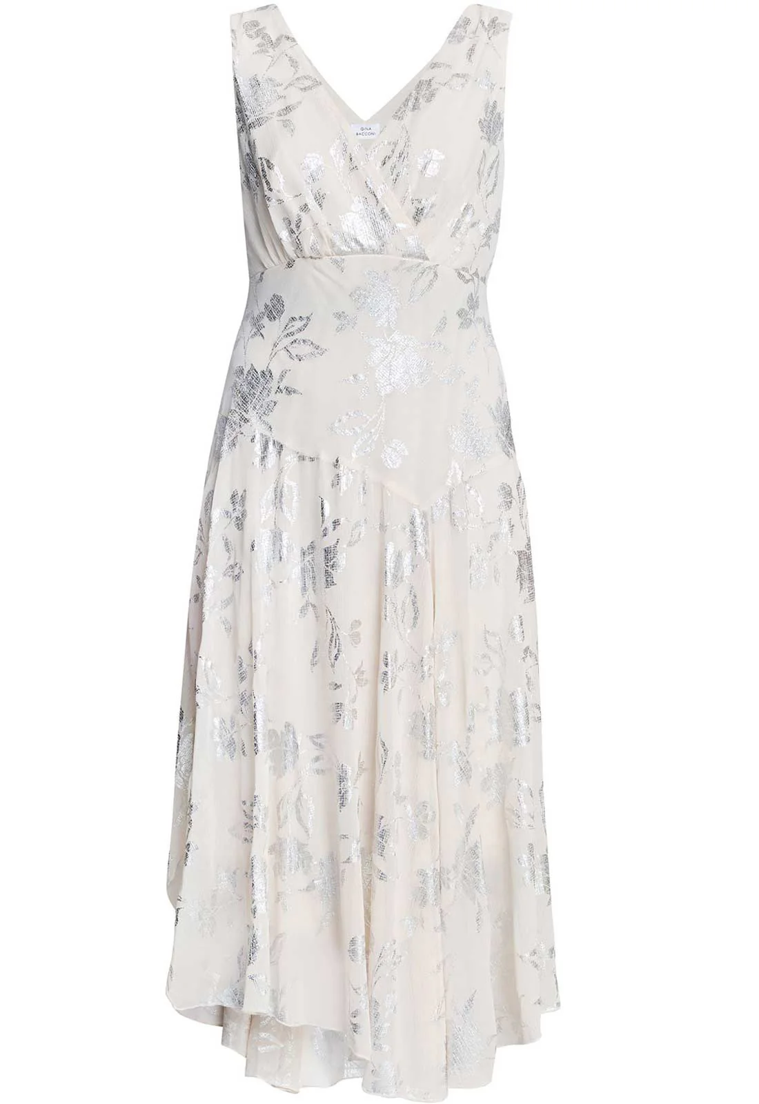 Gina Bacconi CHAMPAGNE Leanne Jacquard Dress - Image 2