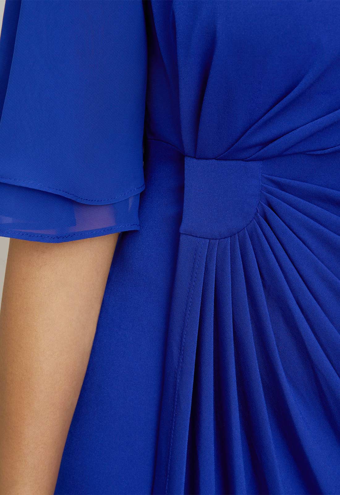 Gina Bacconi COBALT Hanne Jersey And Chiffon Wrap Dress - Image 5