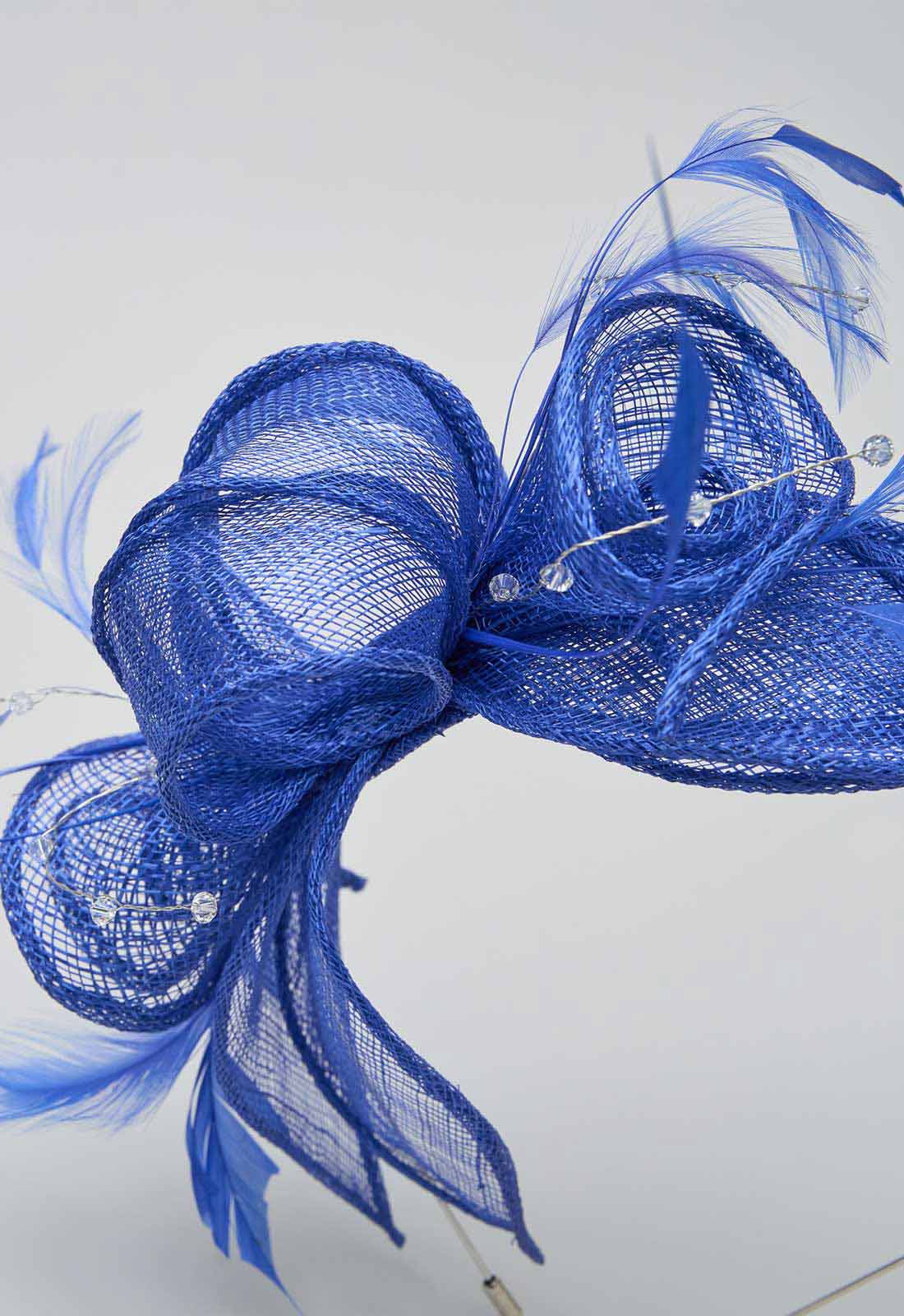 Gina Bacconi Cobalt Medium Disc Fascinator - Image 3