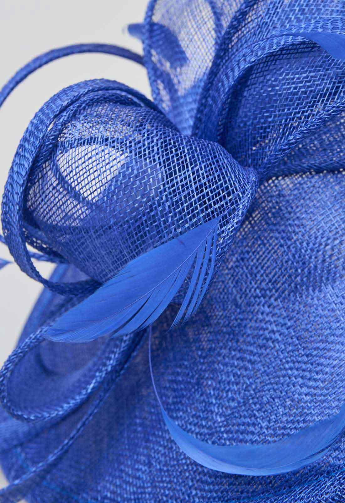 Gina Bacconi Cobalt Small Oval Fascinator - Image 2