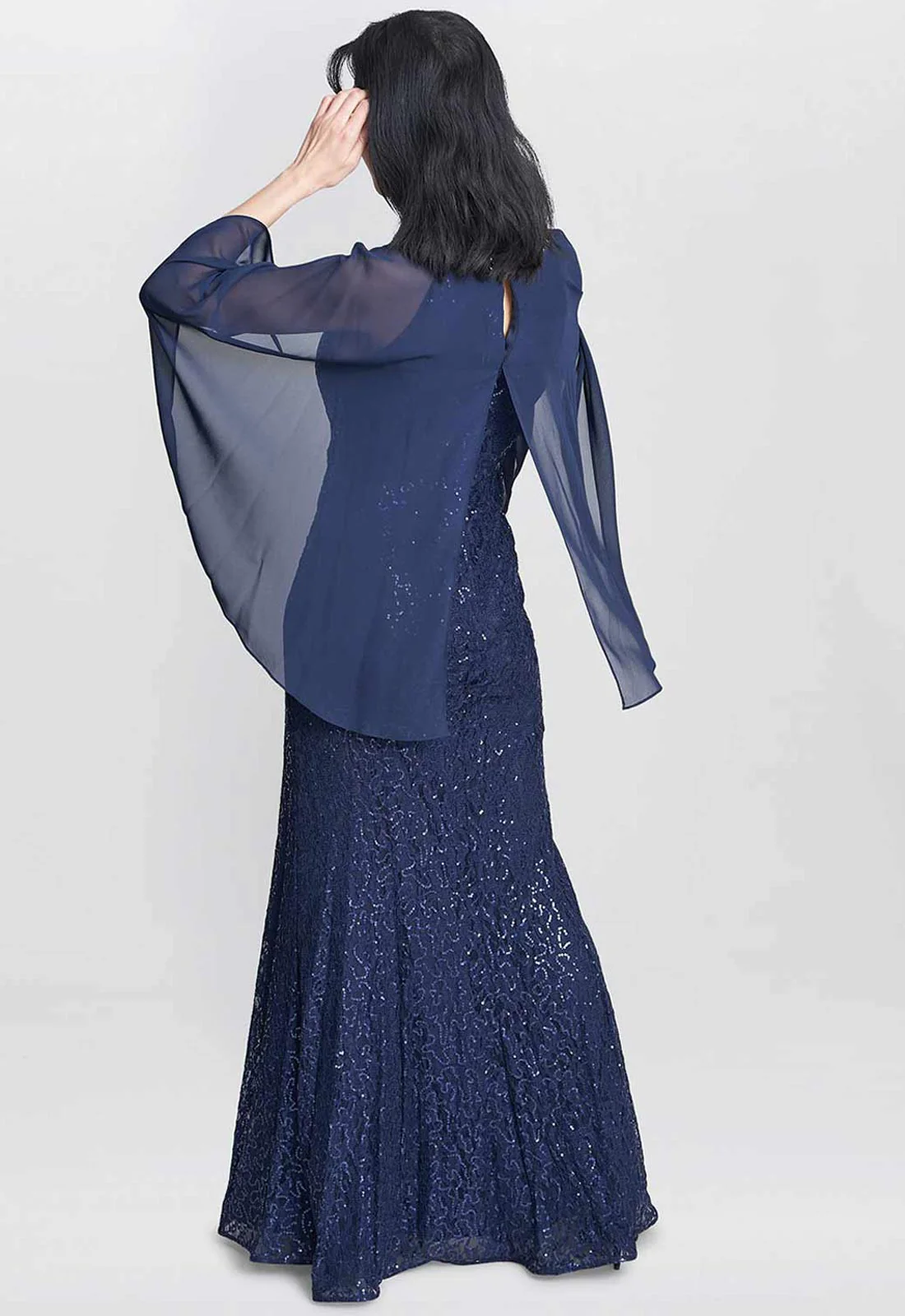 Gina Bacconi Blue Florence Maxi Dress - Image 3
