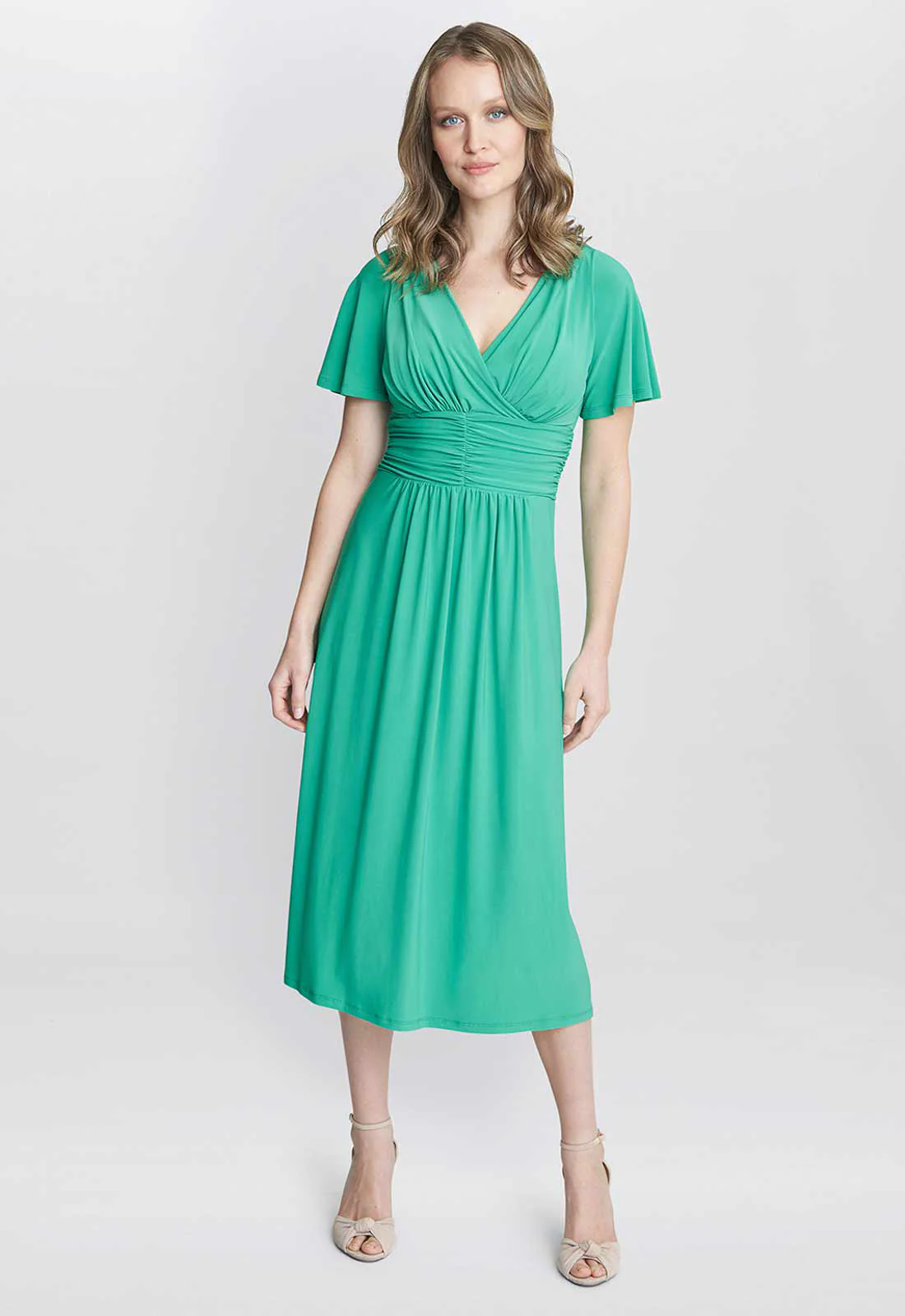 Gina Bacconi Green Frieda Jersey Print Dress - Image 6