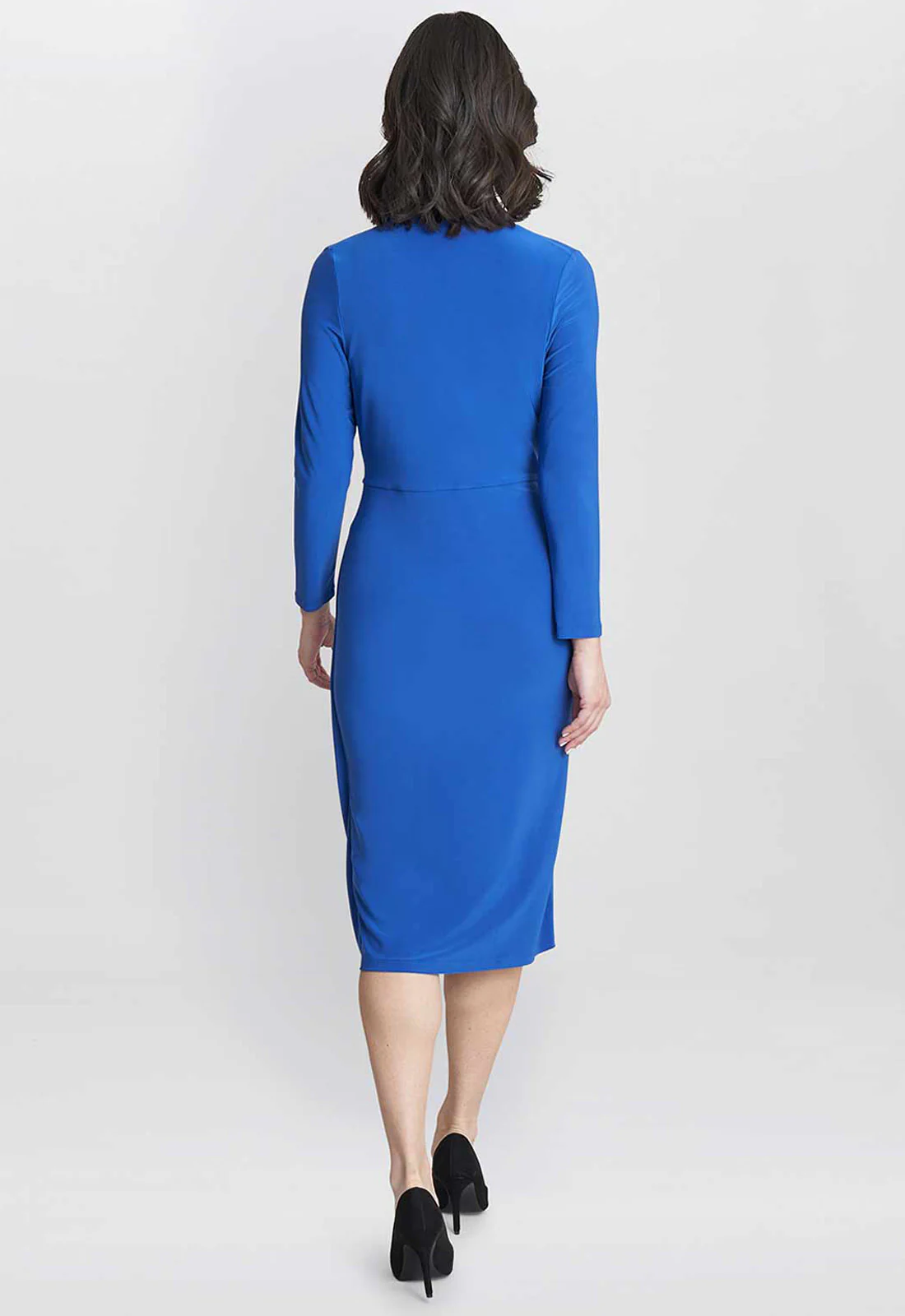 Gina Bacconi Blue Gloria Jersey Wrap Dress - Image 4