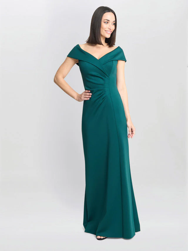 Gina Bacconi Green Carolyn Off The Shoulder Maxi Dress - Image 3