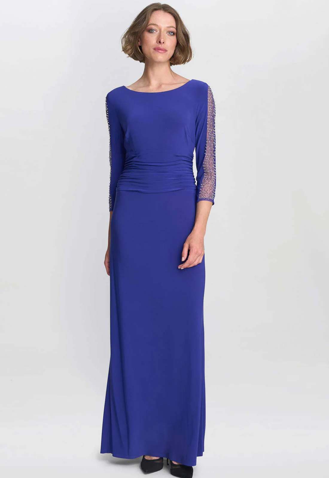 Gina Bacconi Iris Hollie Embellished Sleeve Maxi Dress - Image 3