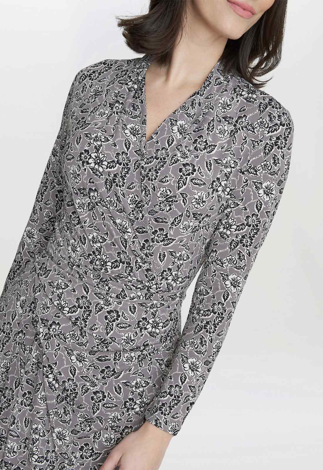 Gina Bacconi Silver Janet Jersey Wrap Dress - Image 5