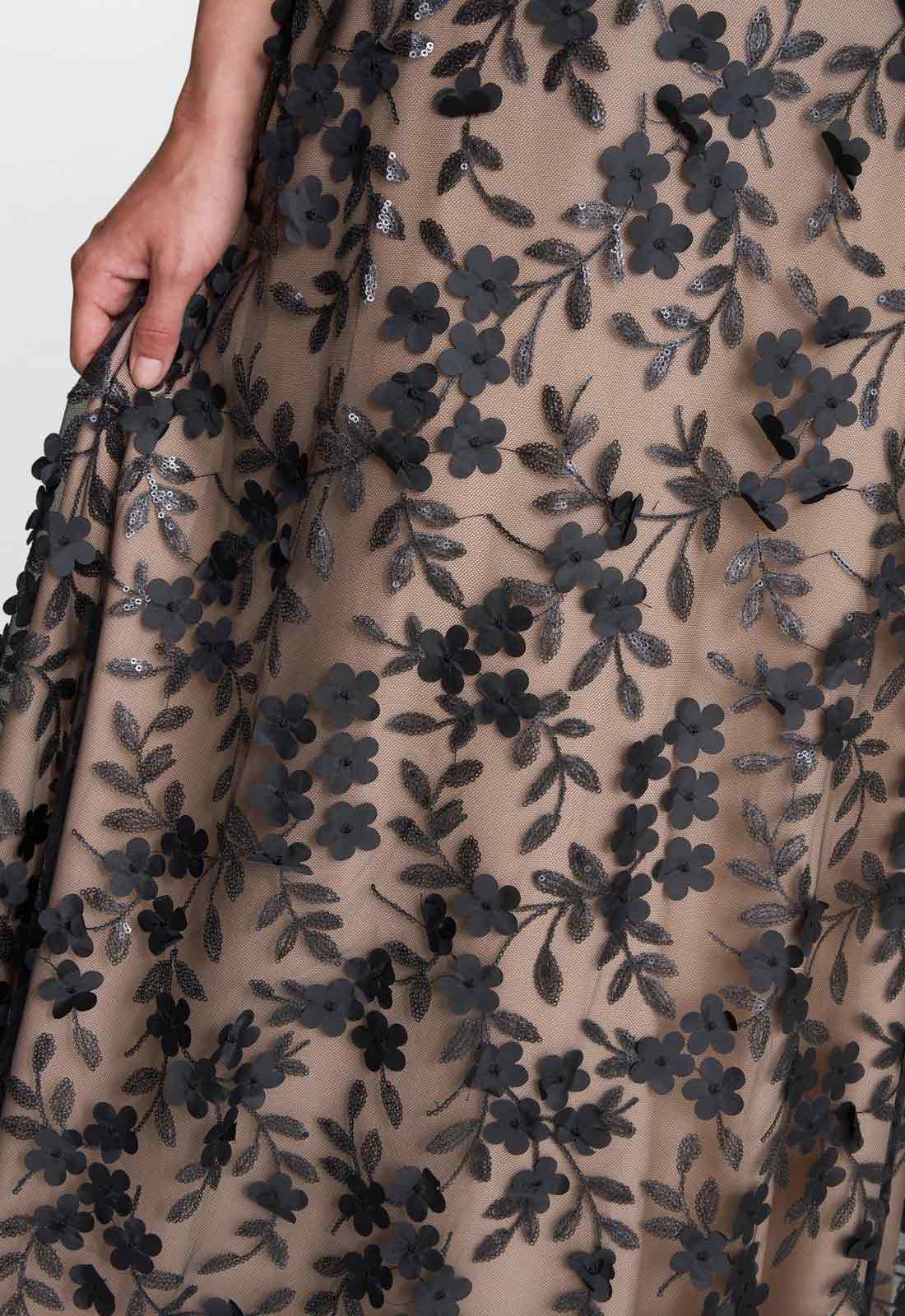 Gina Bacconi Keira 3D Flower Maxi Dress - Image 5
