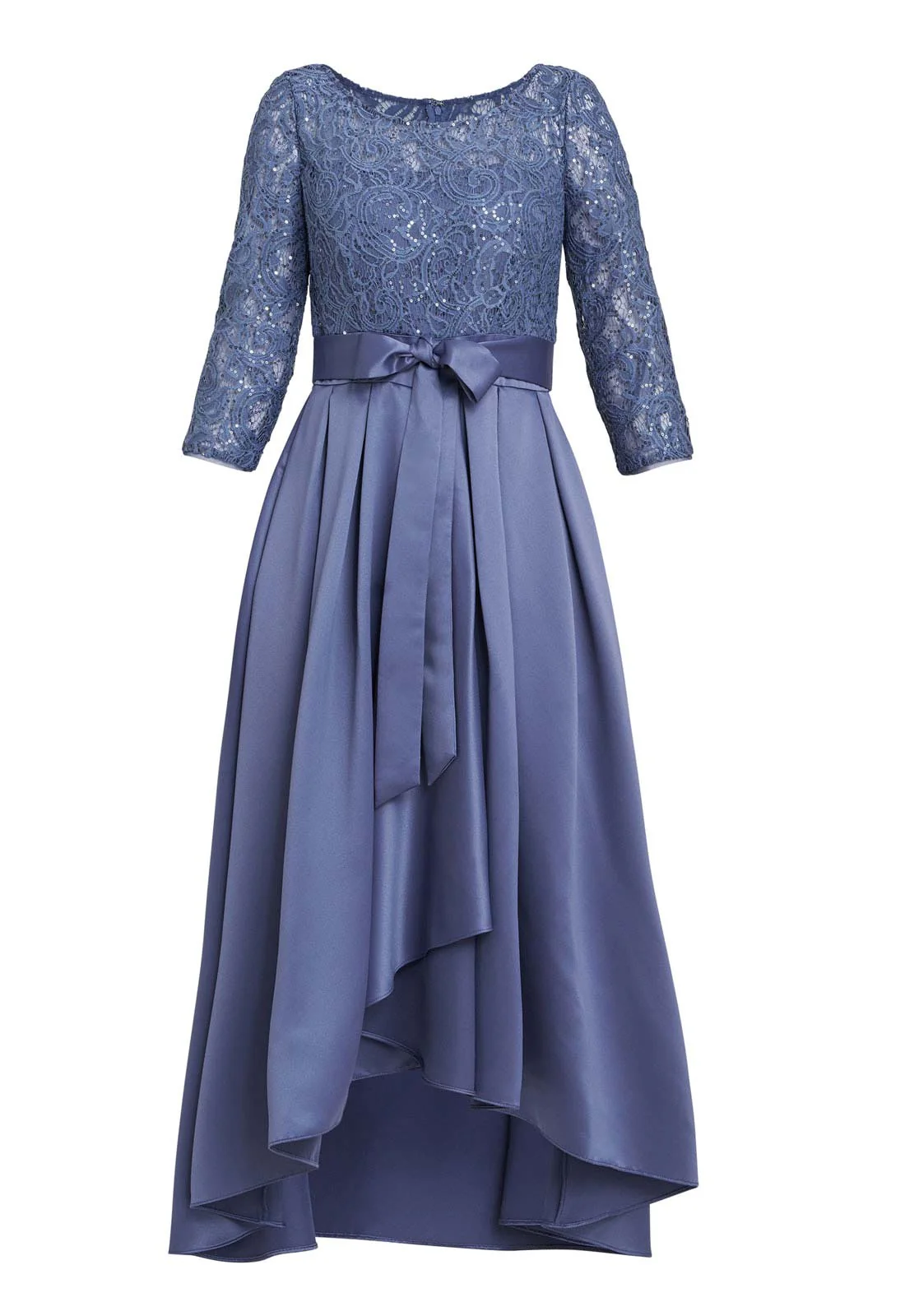 Gina Bacconi Blue Leona Sequin Lace Dress - Image 4