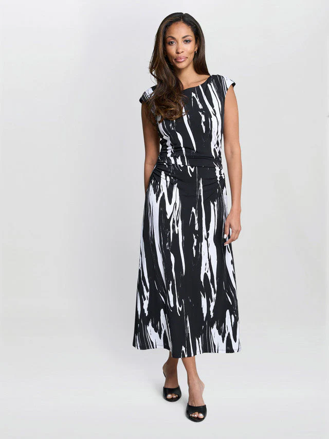 Gina Bacconi Lucia Abstract Print Dress - Image 3
