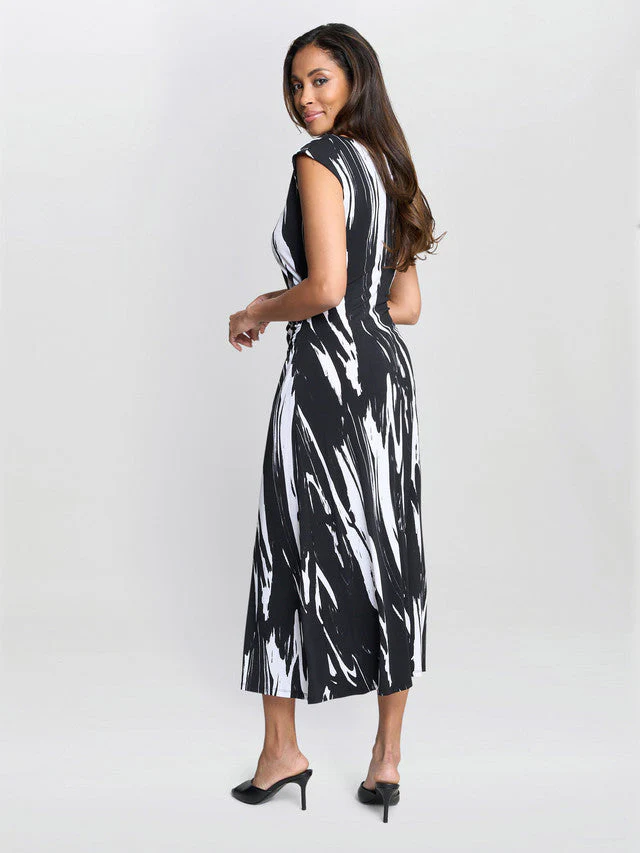 Gina Bacconi Lucia Abstract Print Dress - Image 4
