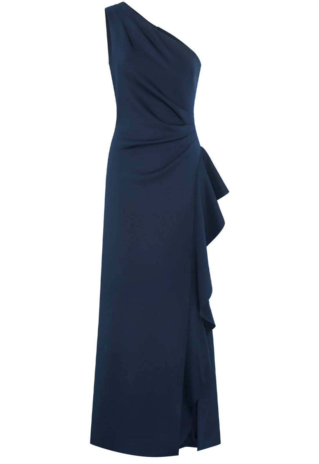 Gina Bacconi MIDNIGHT Darby One Shoulder Frill Dress - Image 4