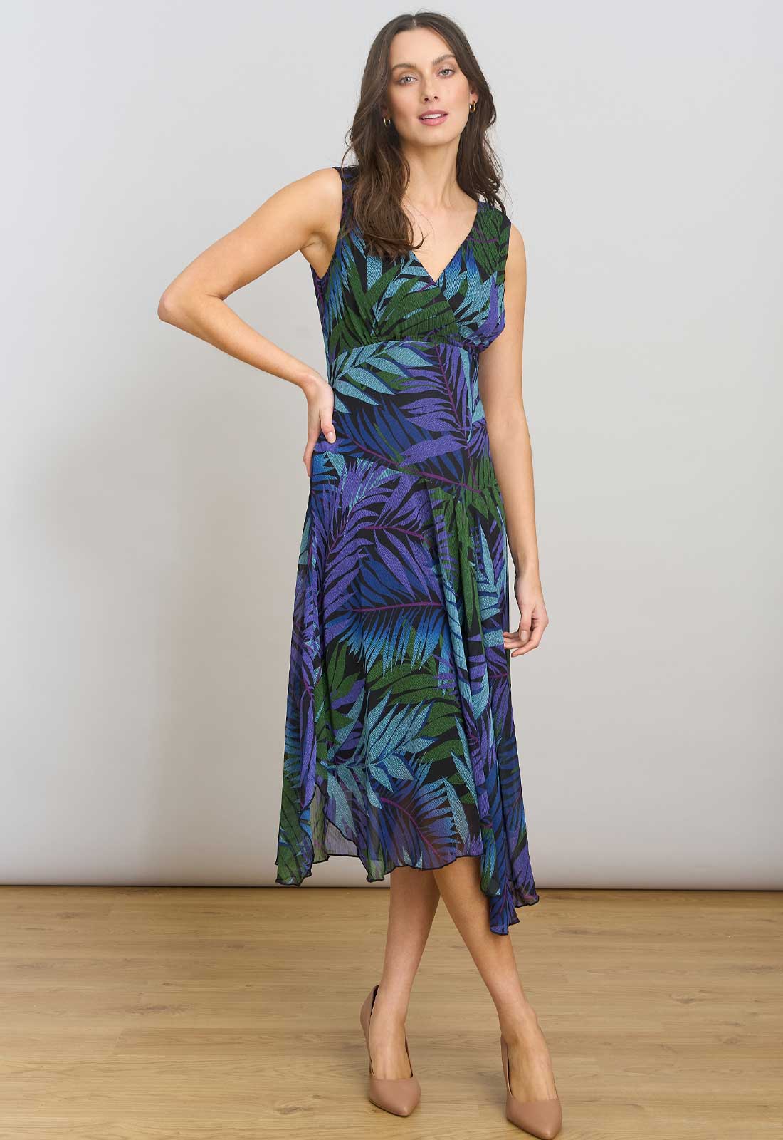Gina Bacconi MULTI Corie Printed Midi Dress - Image 2