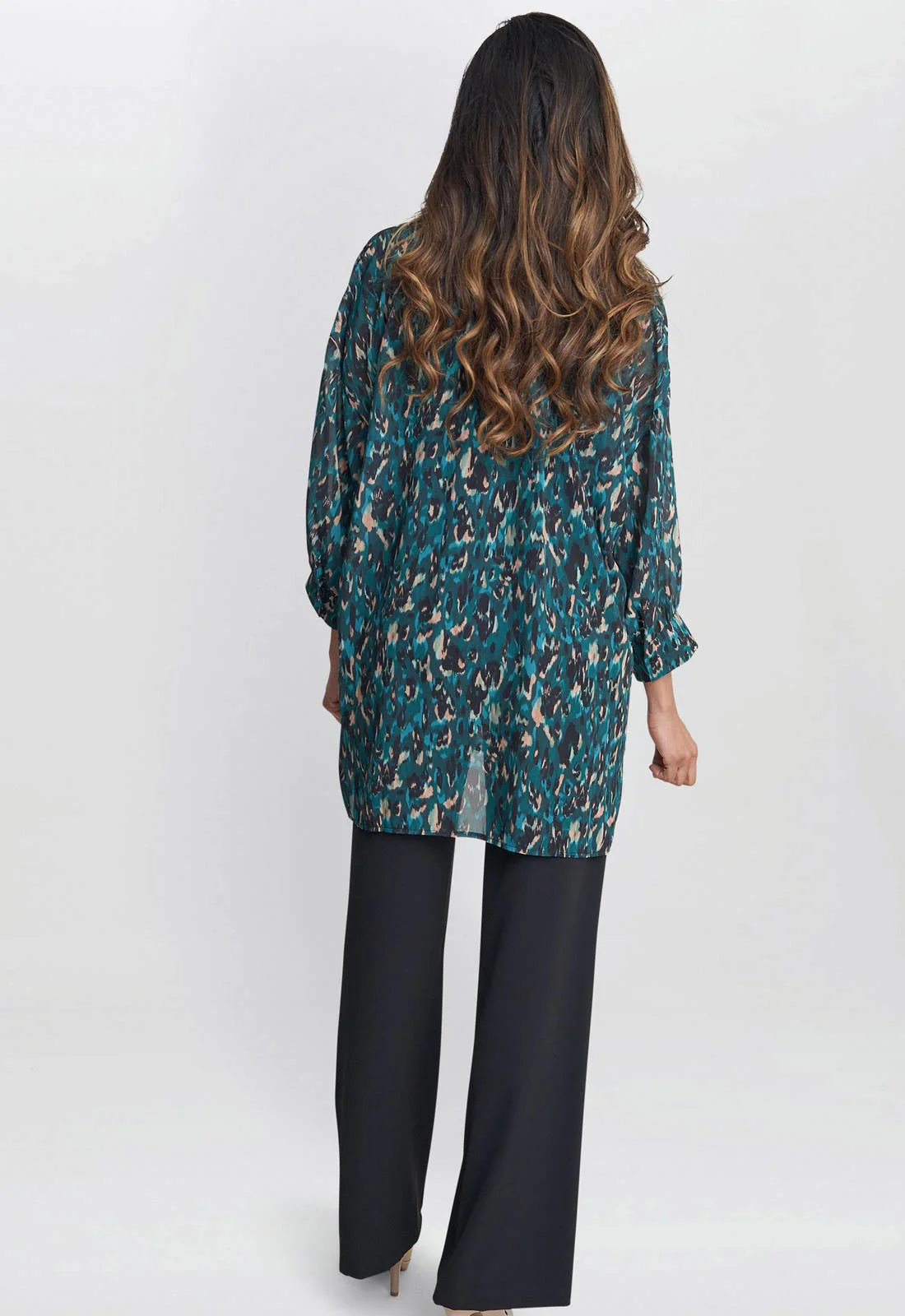 Gina Bacconi Multi Dido Collarless Shirt - Image 4