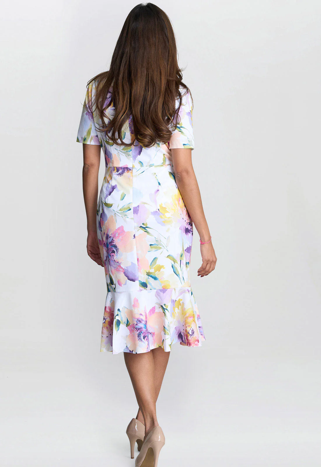 Gina Bacconi Multi Joy Printed Crepe Dress - Image 3