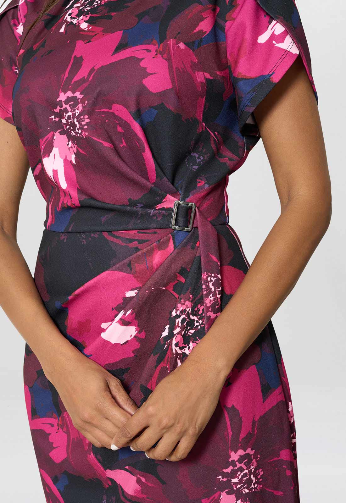Gina Bacconi Multi Roby Floral Print Dress - Image 6