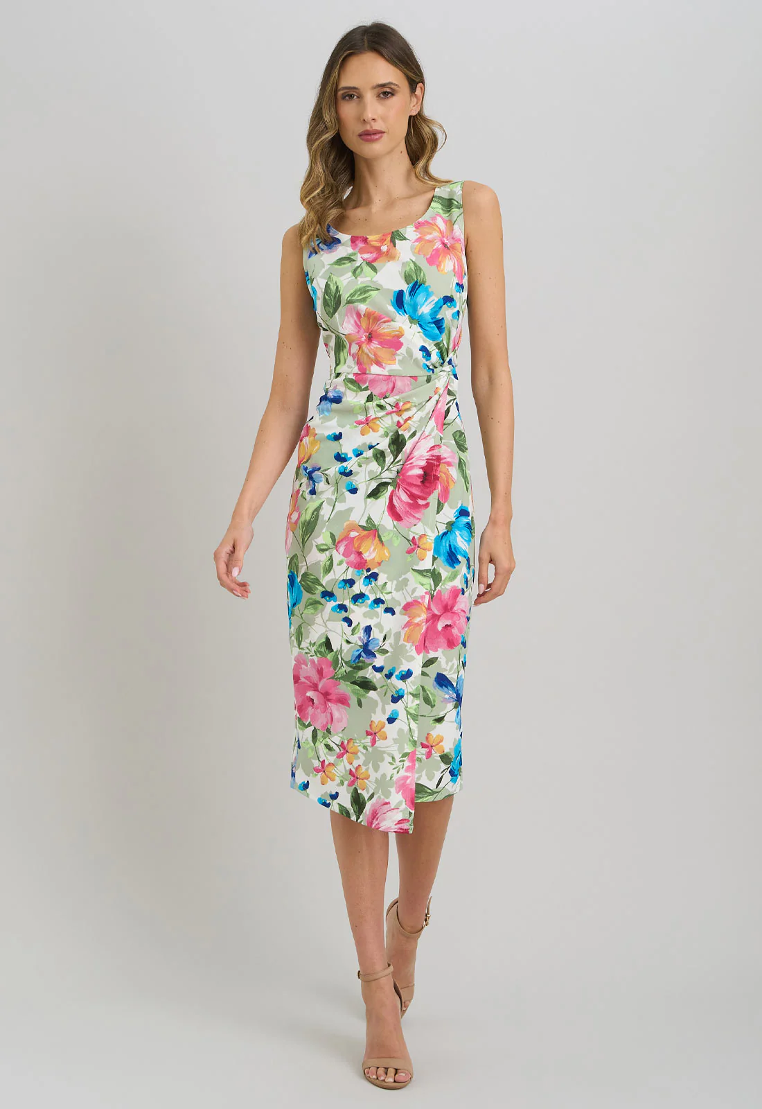 Gina Bacconi MULTI Roma Twist Knot Floral Dress - Image 6