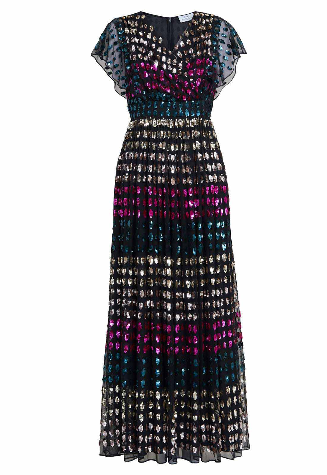 Gina Bacconi Multi Tiffany Multi Colour Sequin Dress - Image 6