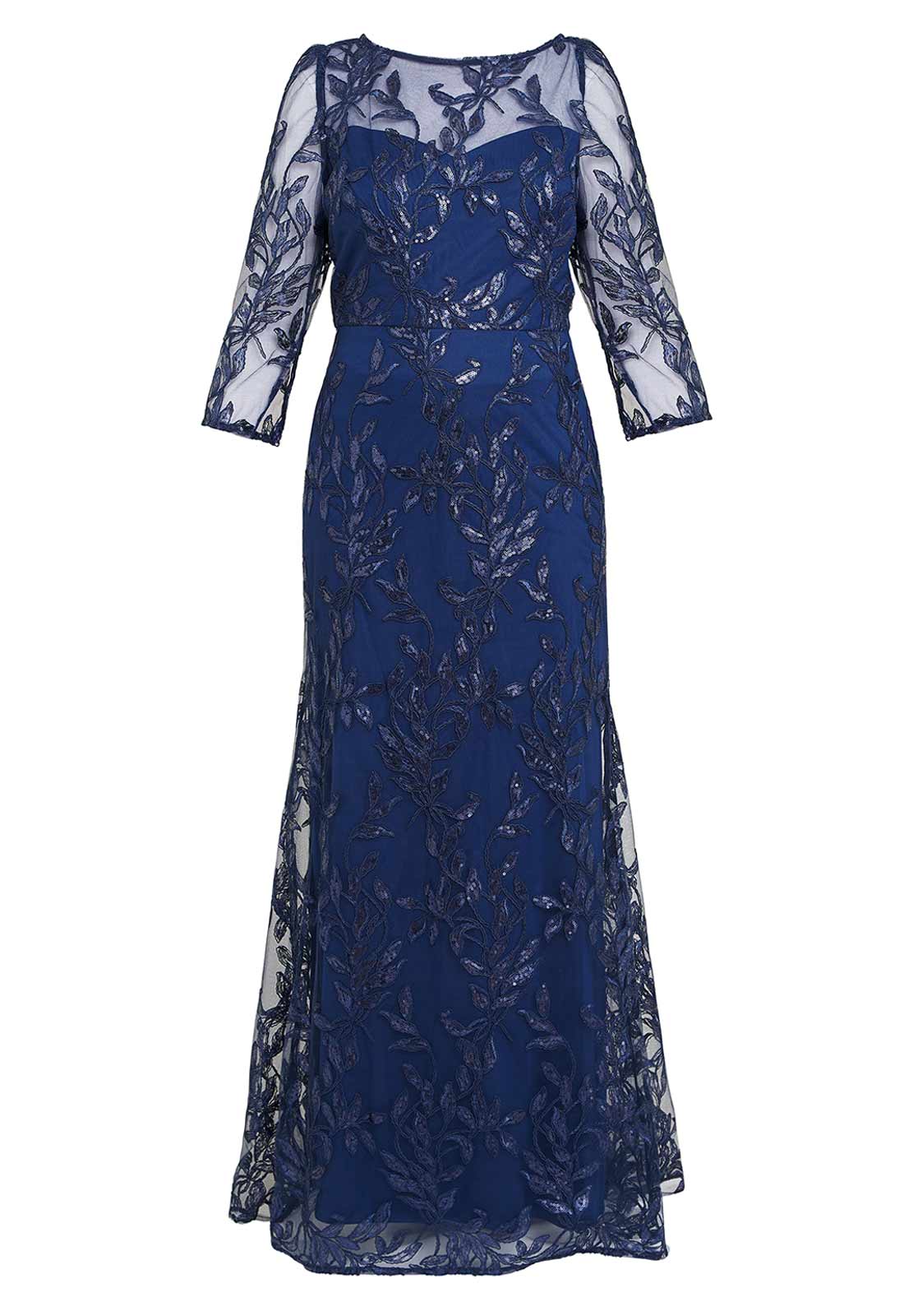 Gina Bacconi Navy Jordana Sparkle Cocktail Dress - Image 5