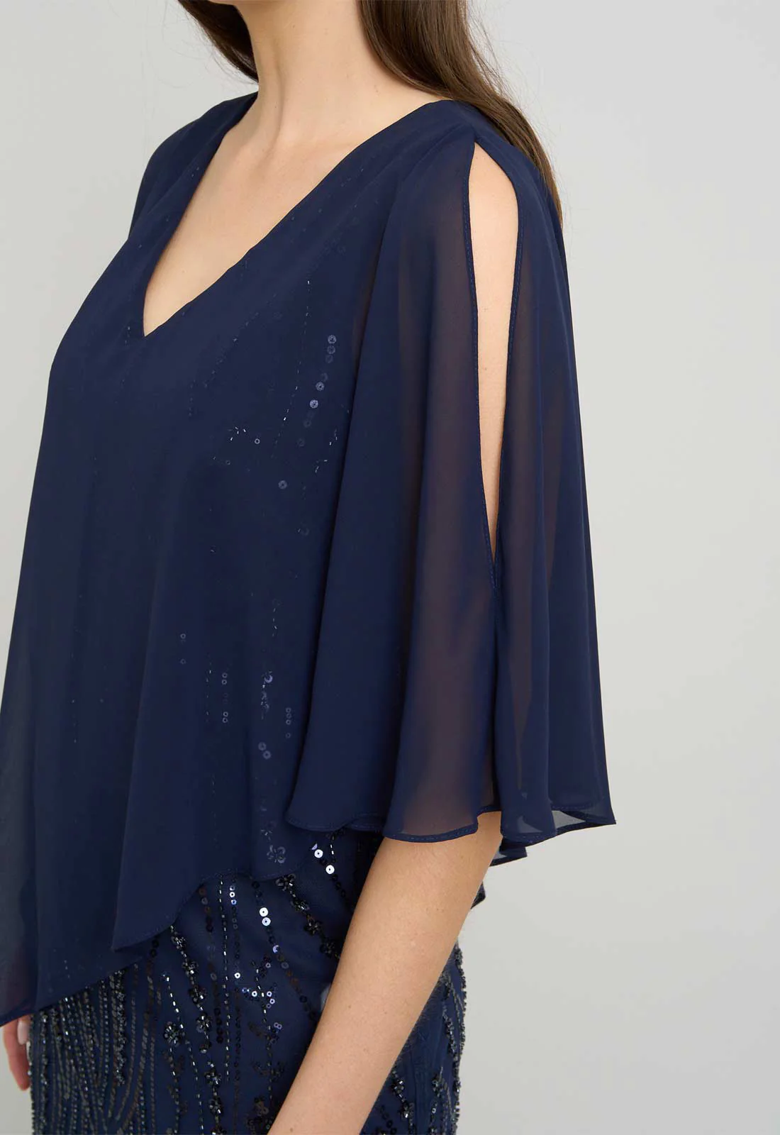 Gina Bacconi NAVY Leslie Embellished Maxi Dress - Image 5