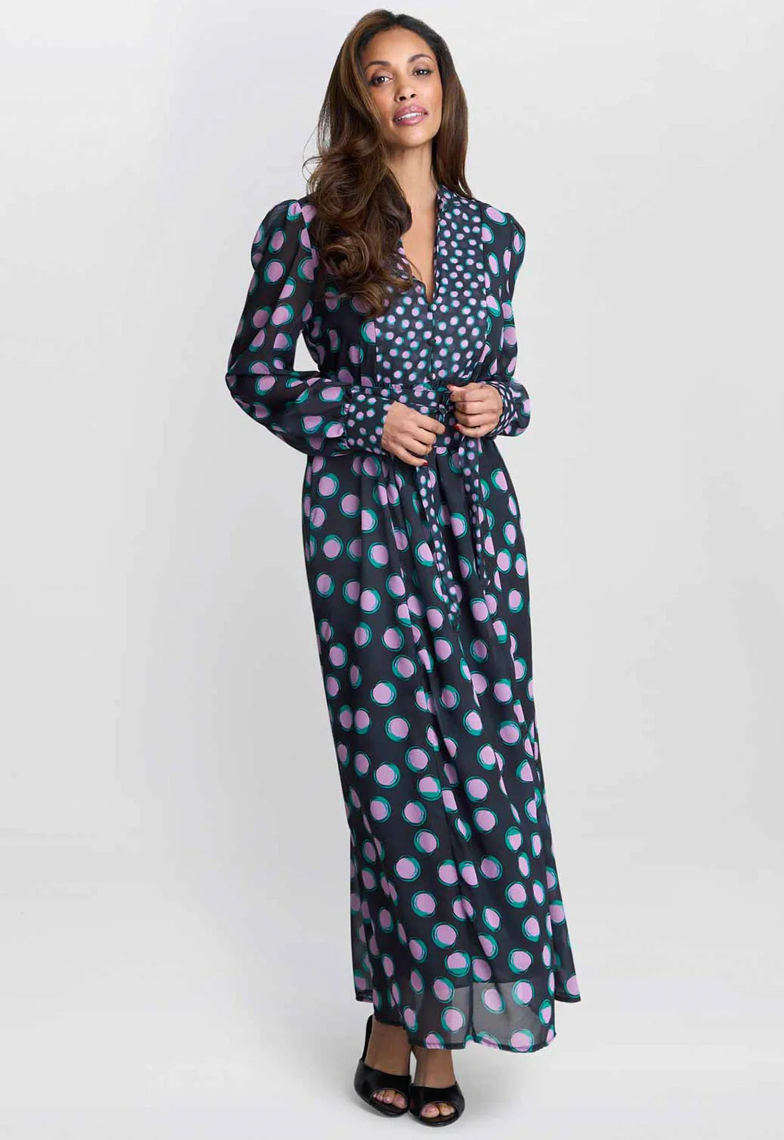 Gina Bacconi Navy / Multi Renata Boho Dress - Image 4