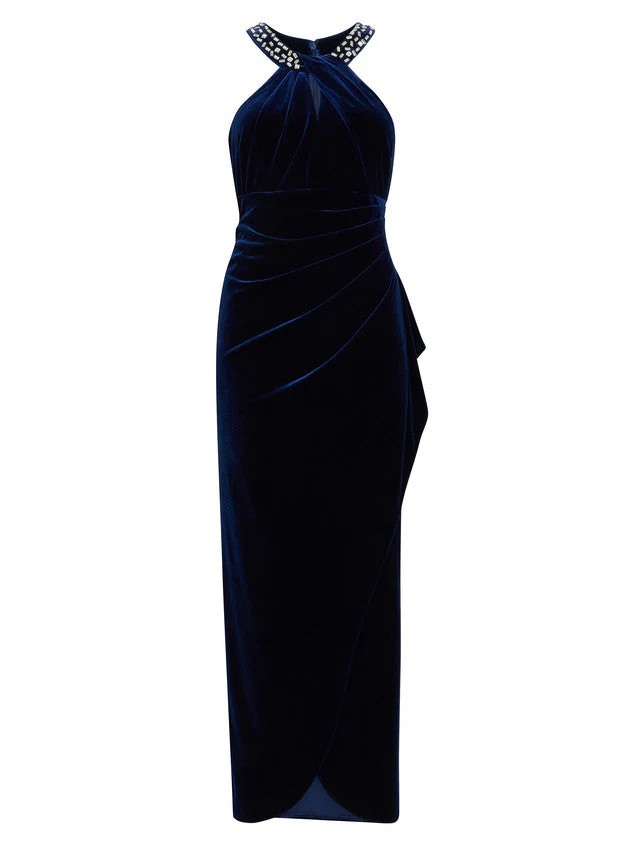 Gina Bacconi Navy Naomi Maxi Dress - Image 3