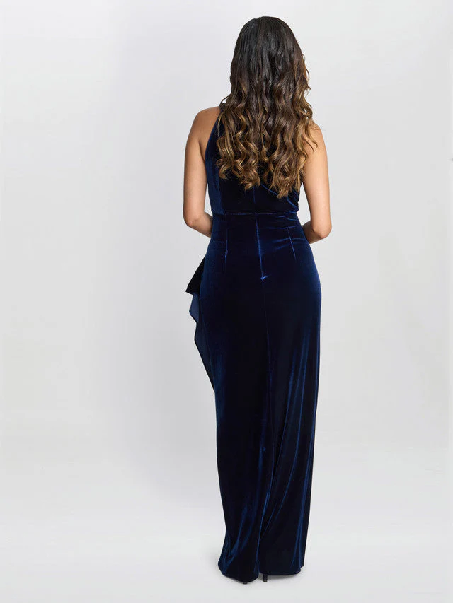 Gina Bacconi Navy Naomi Maxi Dress - Image 4
