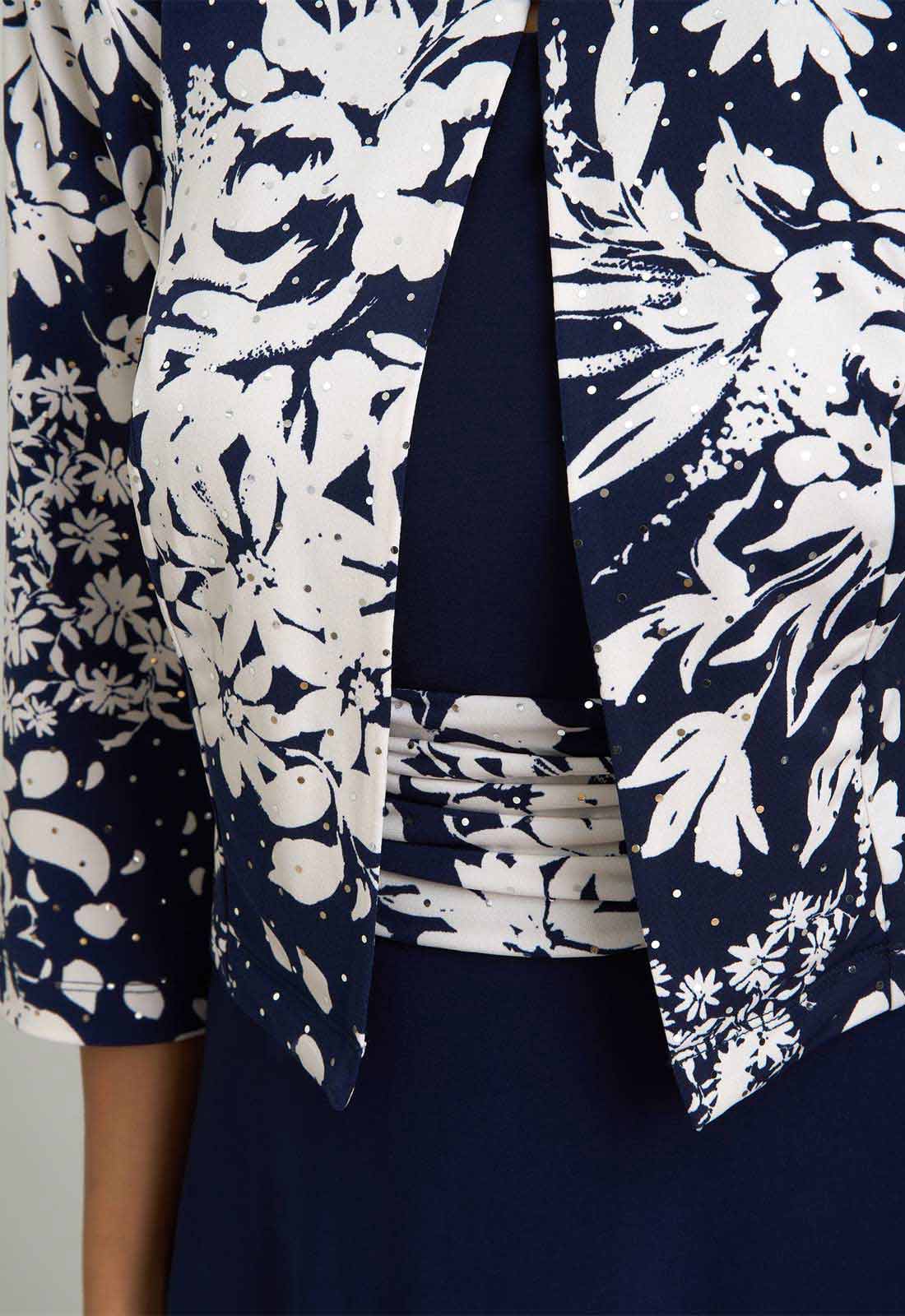Gina Bacconi NAVY Nell Stretch Jersey Dress & Jacket - Image 4