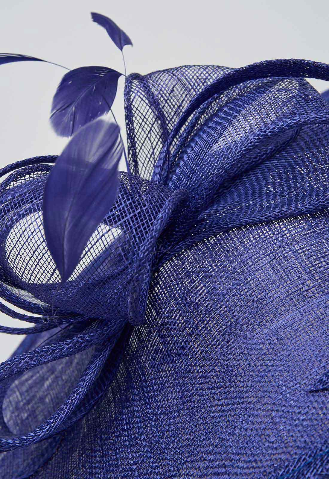 Gina Bacconi Navy Small Oval Fascinator - Image 2