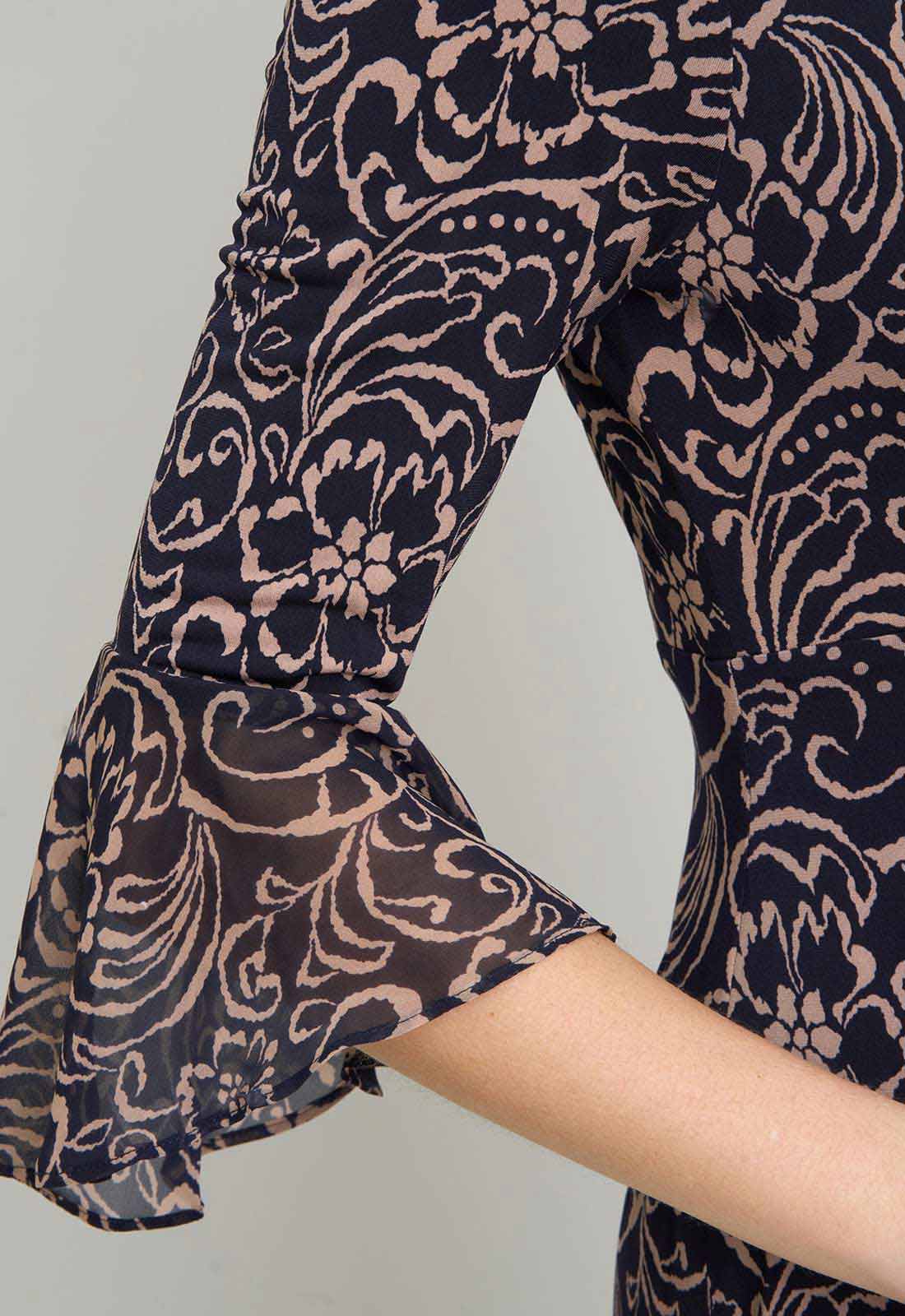 Gina Bacconi NEW BEIGE Nikita Printed Sheath Dress - Image 5