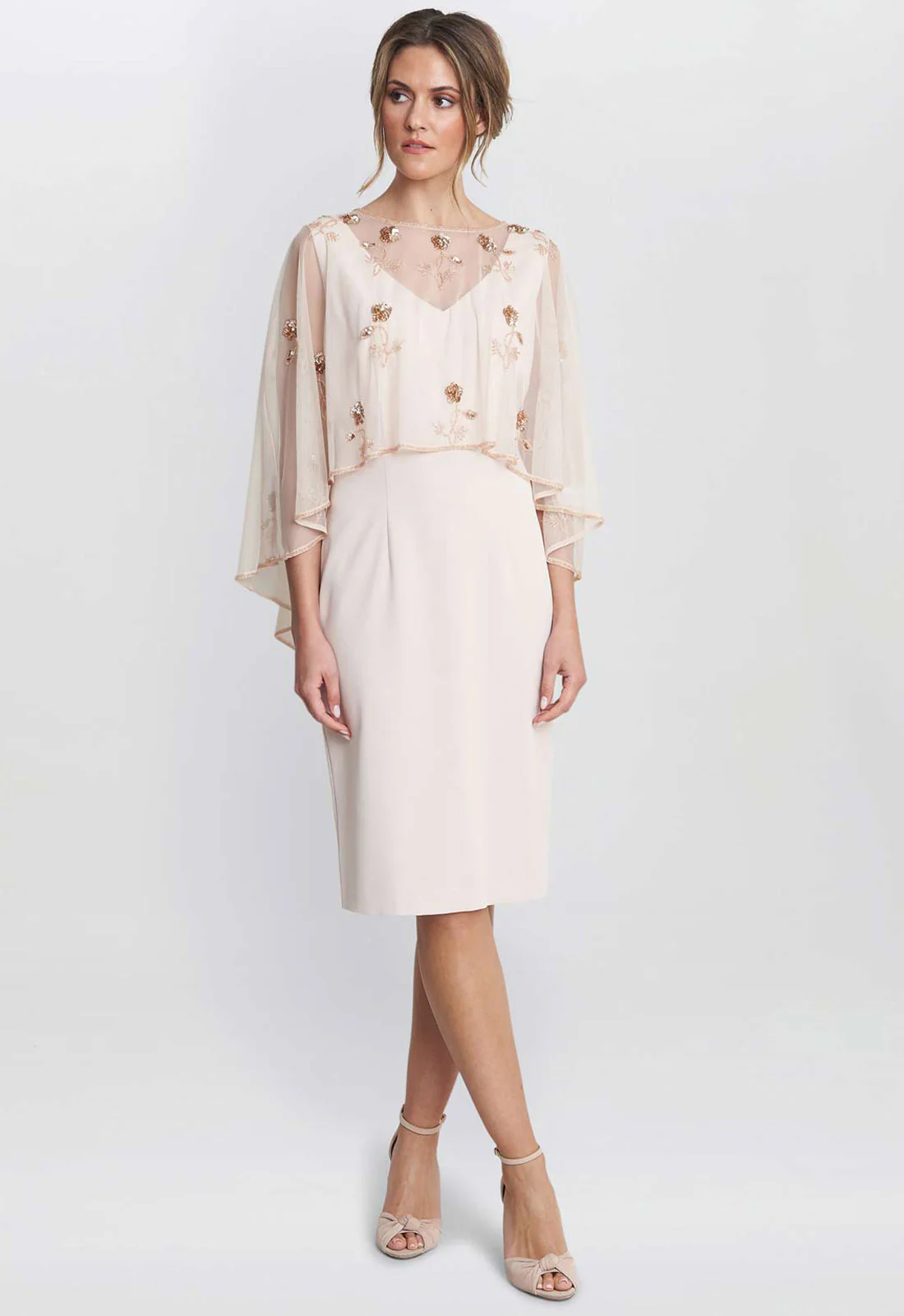 Gina Bacconi Pink Rose Cocktail Dress - Image 2