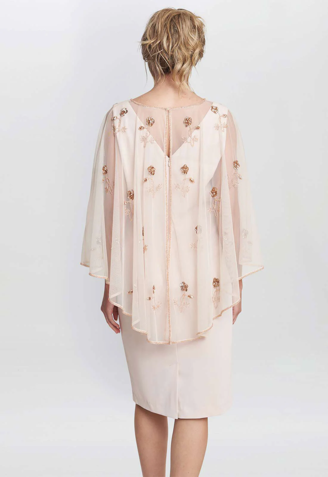 Gina Bacconi Pink Rose Cocktail Dress - Image 3