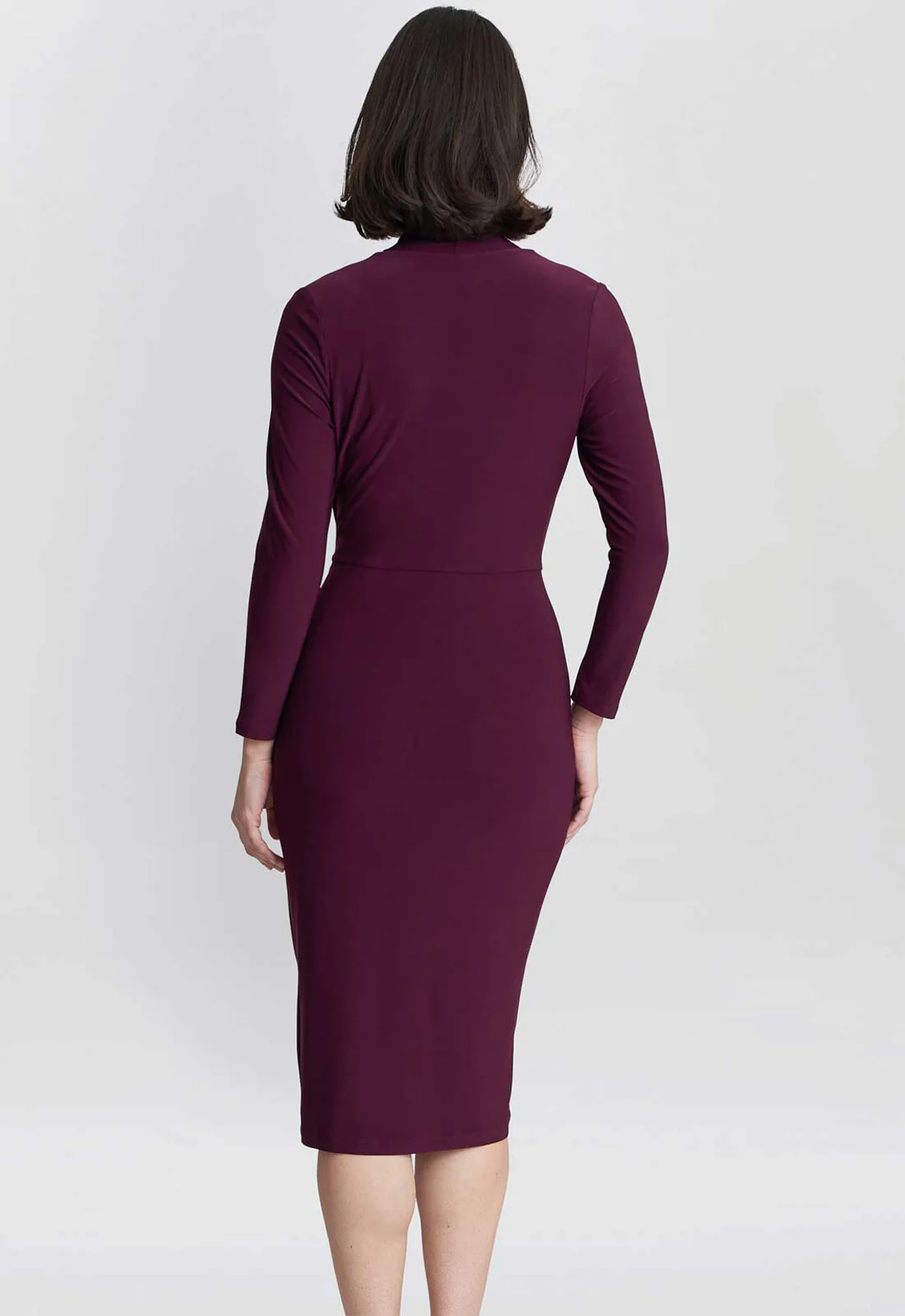 Gina Bacconi Plum Gloria Jersey Wrap Dress - Image 3